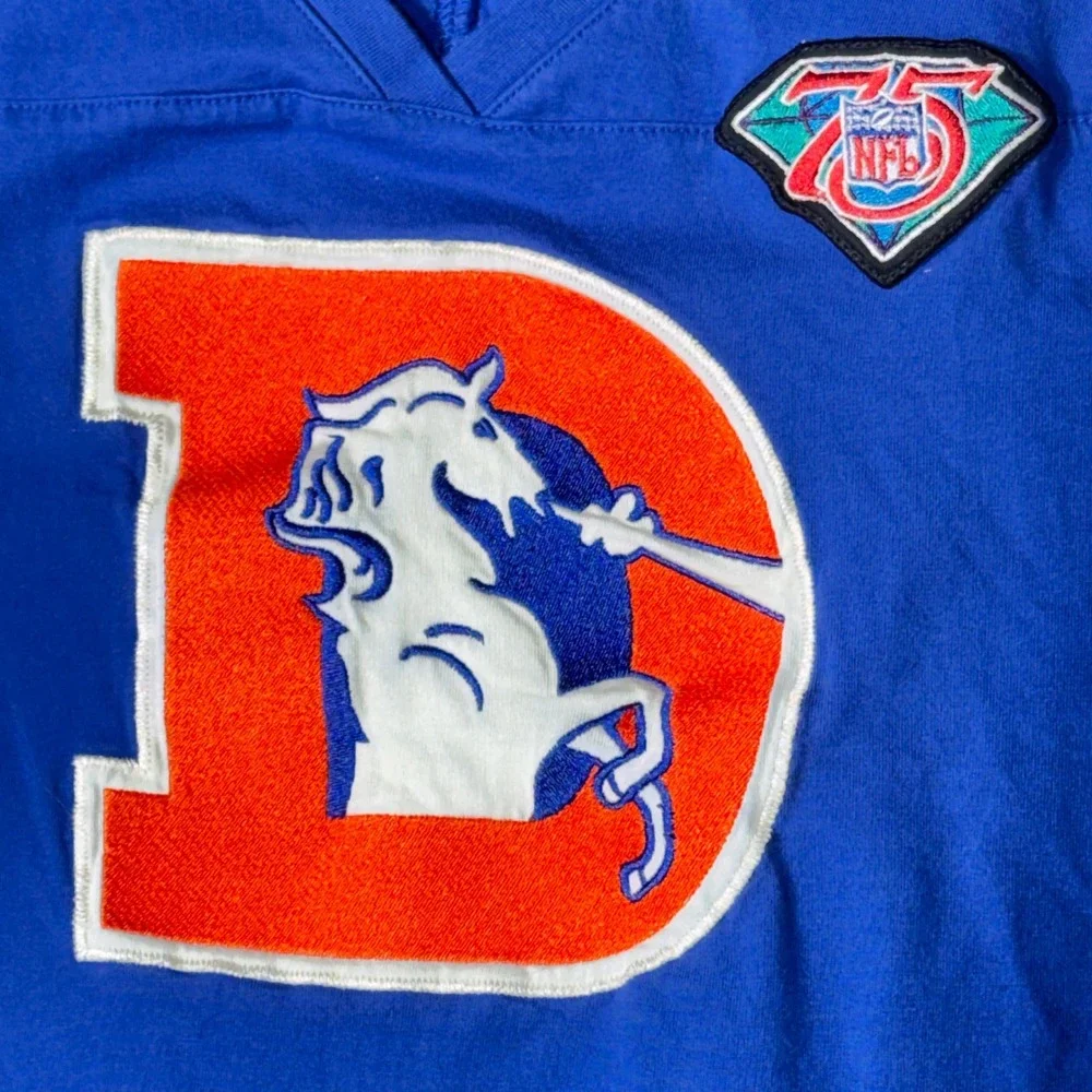 Mitchell & Ness Denver Broncos Jersey Youth L Blue 1994 Throwback Excellent - Picture 2 of 11